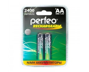 Аккумулятор Ni-MH Perfeo AA 2400mAh/2BL (Пластиковый блистер, цена за 2 штуки)