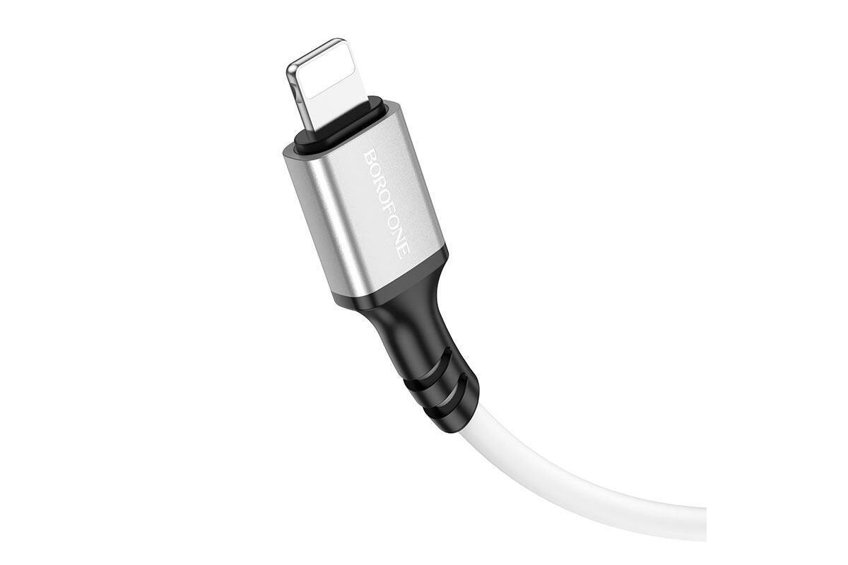 Кабель USB - Lightning BOROFONE BX83 2,4A (белый) 1м (силиконовый)