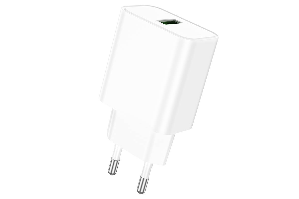 Сетевое зарядное устройство USB BOROFONE BA72A Spring single port QC3.0 (белый)