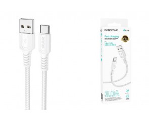 Кабель USB - USB Type-C BOROFONE BX116, (белый) 1м Кабель USB - USB Type-C BOROFONE BX116, (белый) 1м