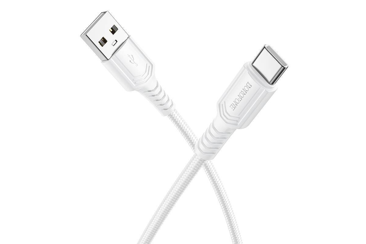 Кабель USB - USB Type-C BOROFONE BX116, (белый) 1м