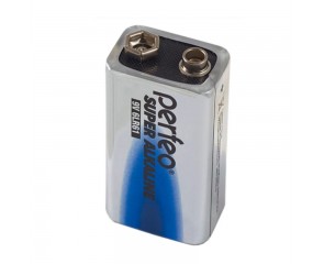 Батарейка алкалиновая Perfeo 6LR61 крона/1SH Super Alkaline (спайка)