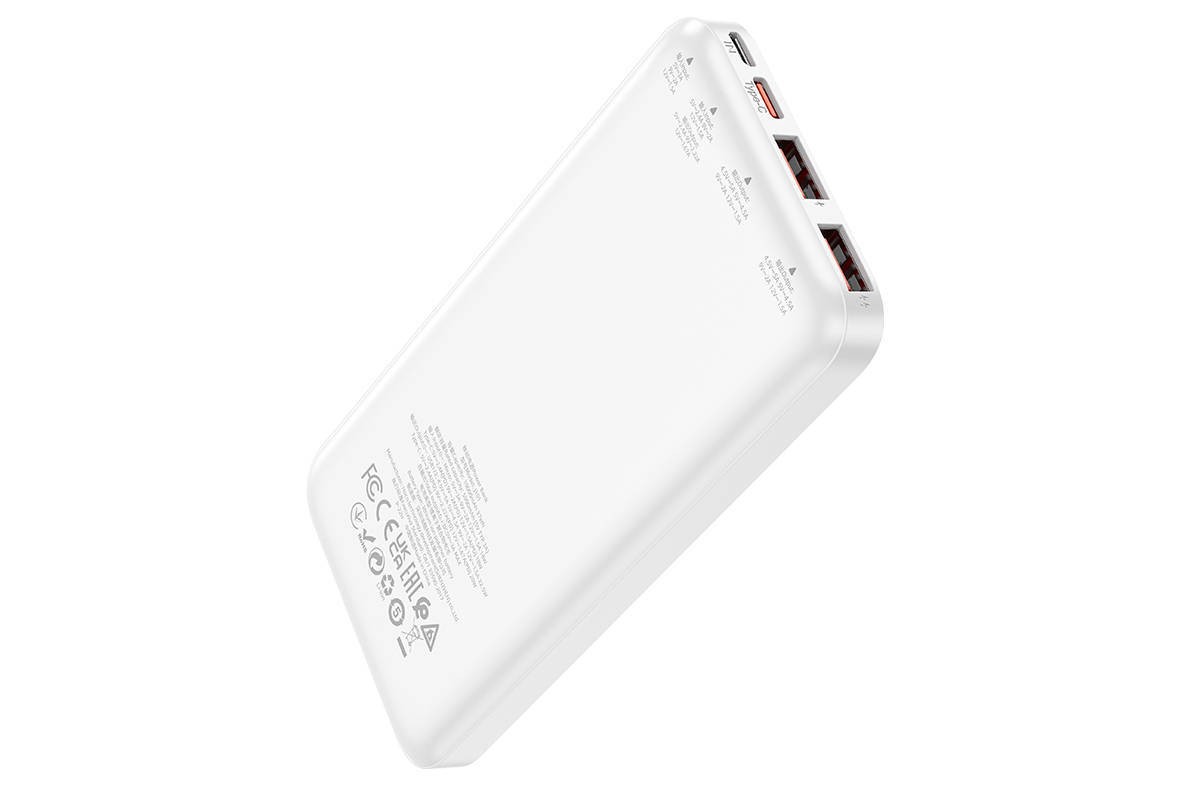 Универсальный дополнительный аккумулятор Power Bank HOCO J101 Astute PD22.5W (10000 mAh) белый