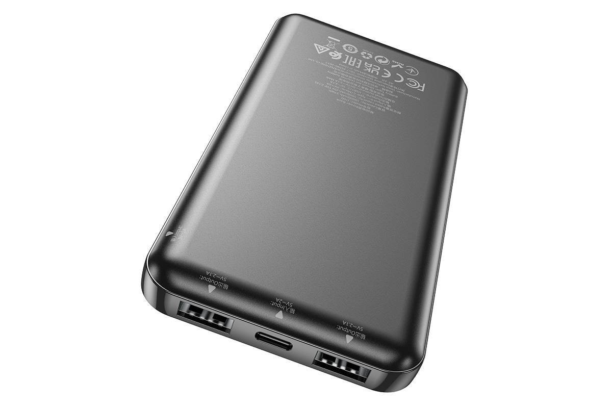 Универсальный дополнительный аккумулятор Power Bank HOCO J100 (10000 mAh) черный
