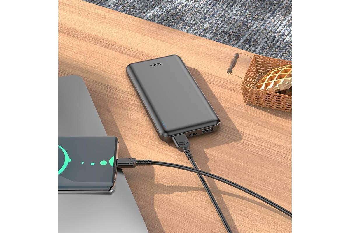 Универсальный дополнительный аккумулятор Power Bank HOCO J100 (10000 mAh) черный