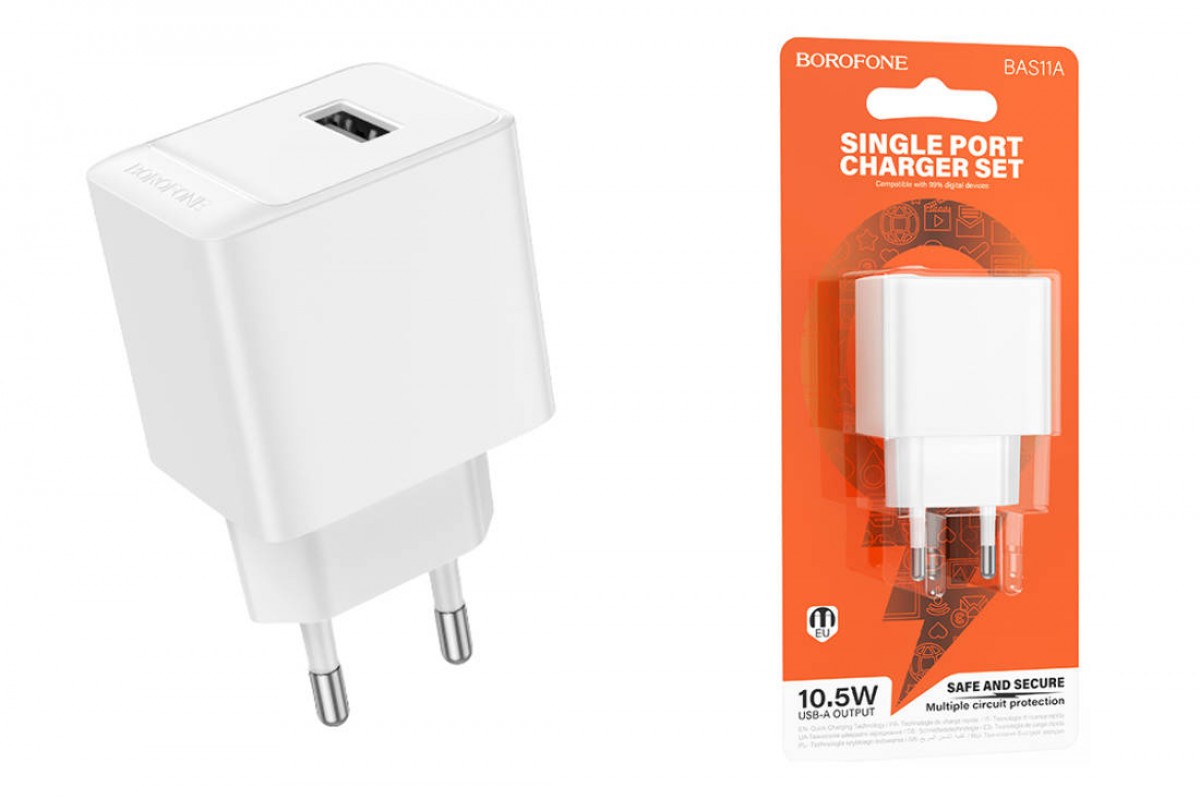 Сетевое зарядное устройство USB BOROFONE BAS11A Erudite (белый)