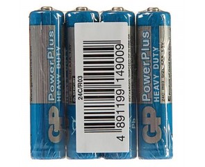Батарейка солевая GP R03 AAA/4SH PowerPlusl (цена за спайку 4 шт)