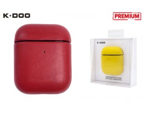 Чехол для наушников K-DOO LUXCRAFT+ AirPods 1/2 (Red)