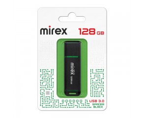 Флешка USB 3.0 Mirex 128 ГБ SPACER BLACK 128GB (ecopack)