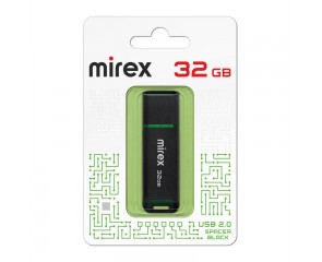 Флешка USB 2.0 Mirex SPACER BLACK 32GB (ecopack)