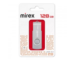 Флешка USB 2.0 Mirex SWIVEL SILVER 128GB (ecopack)