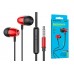 Наушники BOROFONE BM57 Platinum Universal earphones  with microphone3.5мм цвет красная