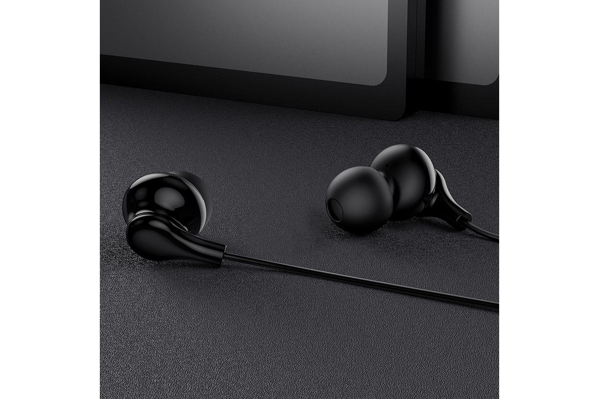 Наушники BOROFONE BM59 Collar universal earphones  with microphone3.5мм цвет ччерный