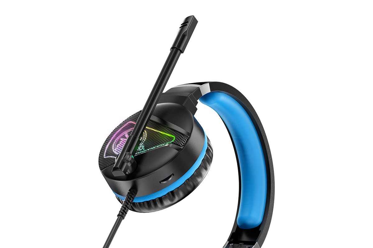 Наушники игровые HOCO W104 Drift gaming headphones черно синие
