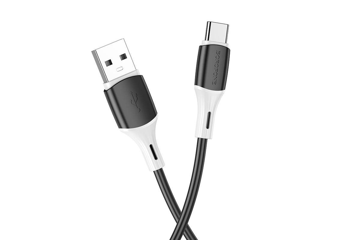 Кабель USB - USB Type-C BOROFONE BX79, 2,4A черный силиконовый 1м