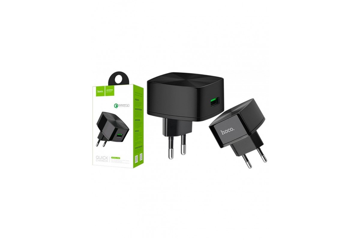 Сетевое зарядное устройство USB 2400mAh  HOCO C70A Cutting-edge single port QC3.0 charger черный
