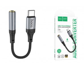Адаптер для проводной гарнитуры c 3.5 мм на Type-C HOCO LS36 Fresh Digital Type-C to 3.5 audio converter (черный)