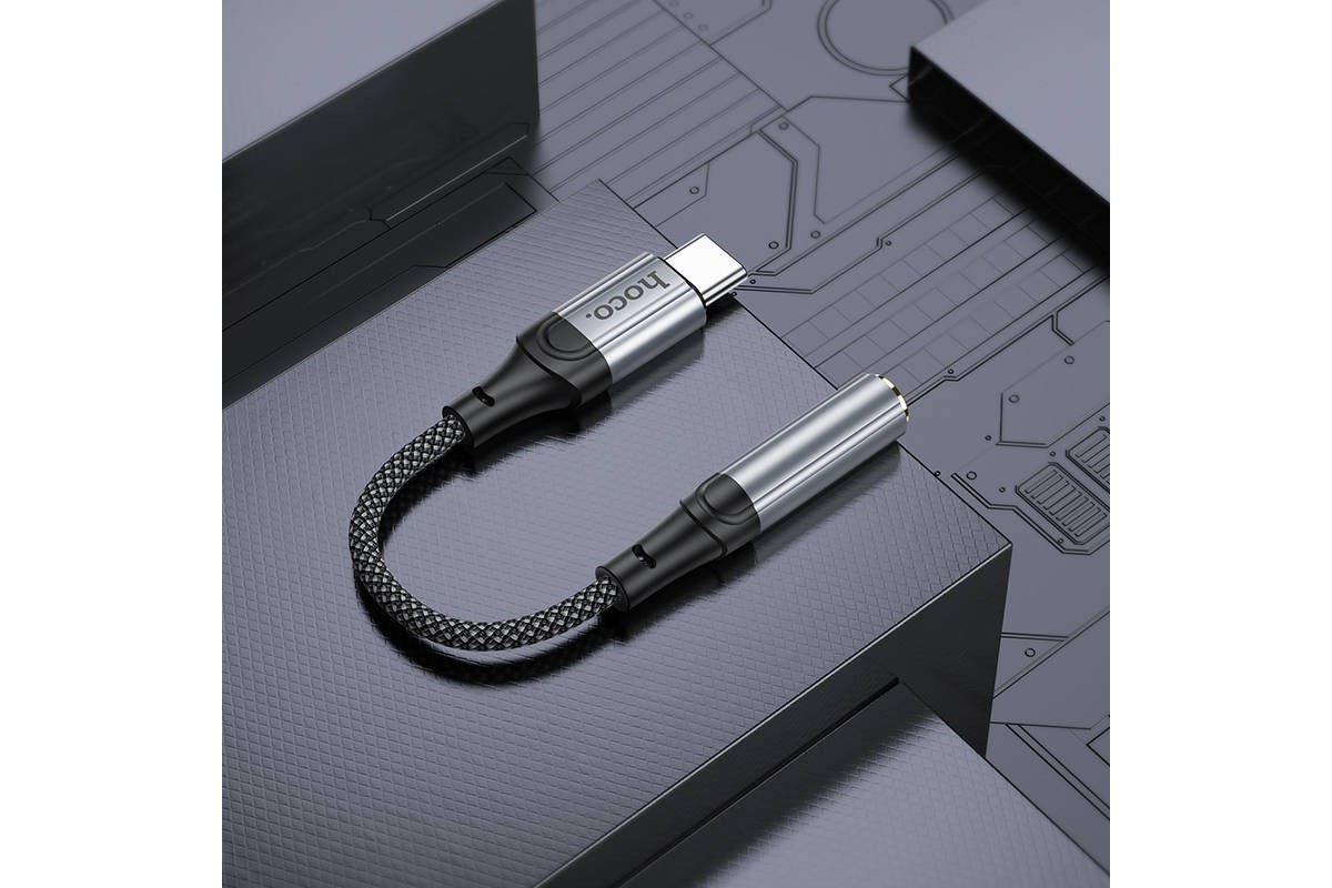 Адаптер для проводной гарнитуры c 3.5 мм на Type-C HOCO LS36 Fresh Digital Type-C to 3.5 audio converter (черный)