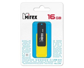 Флешка USB 2.0 Mirex CITY YELLOW 16GB (ecopack)