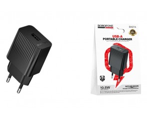 Сетевое зарядное устройство USB BOROFONE BAS71A Source  (EU) черные