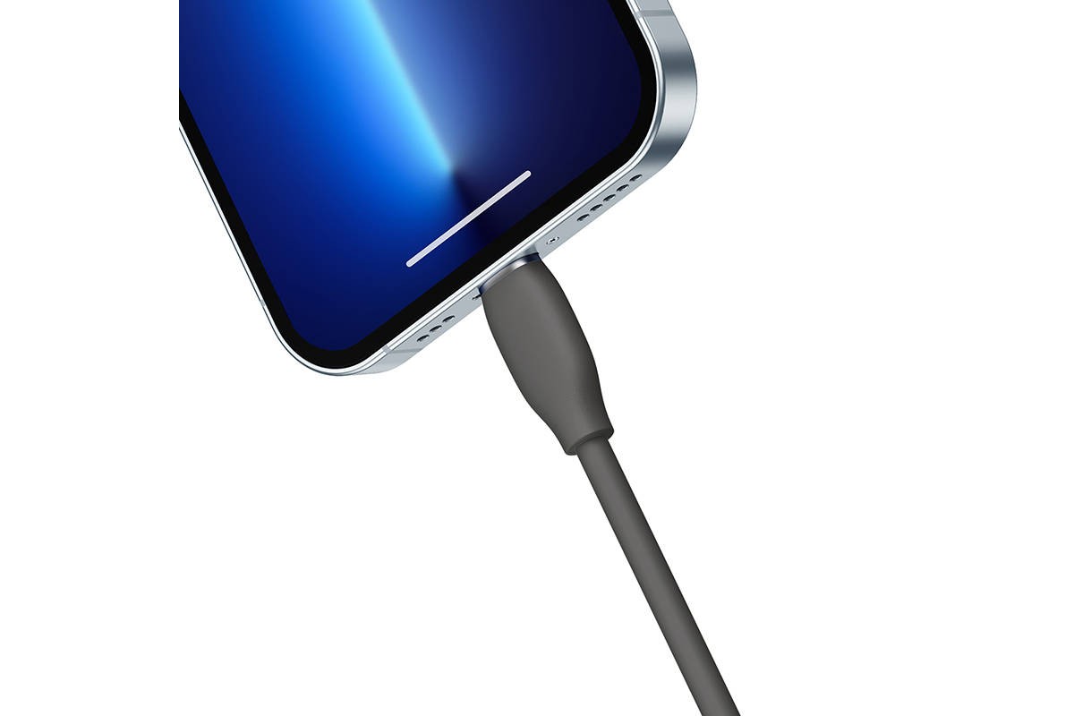 Кабель USB Type-C - Lightning Baseus Jelly Liquid Silica Gel Fast Charging 20W 1.2m чёрный