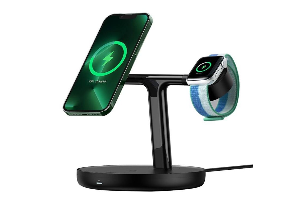 Беспроводное зарядное устройство 3 в 1 Baseus Swan Bracket 20W, универсальный, Include:USB For type-C 3A 1 м) (черный) Беспроводное зарядное устройство 3 в 1 Baseus Swan Bracket 20W, универсальный, Include:USB For type-C 3A 1 м) (черный)