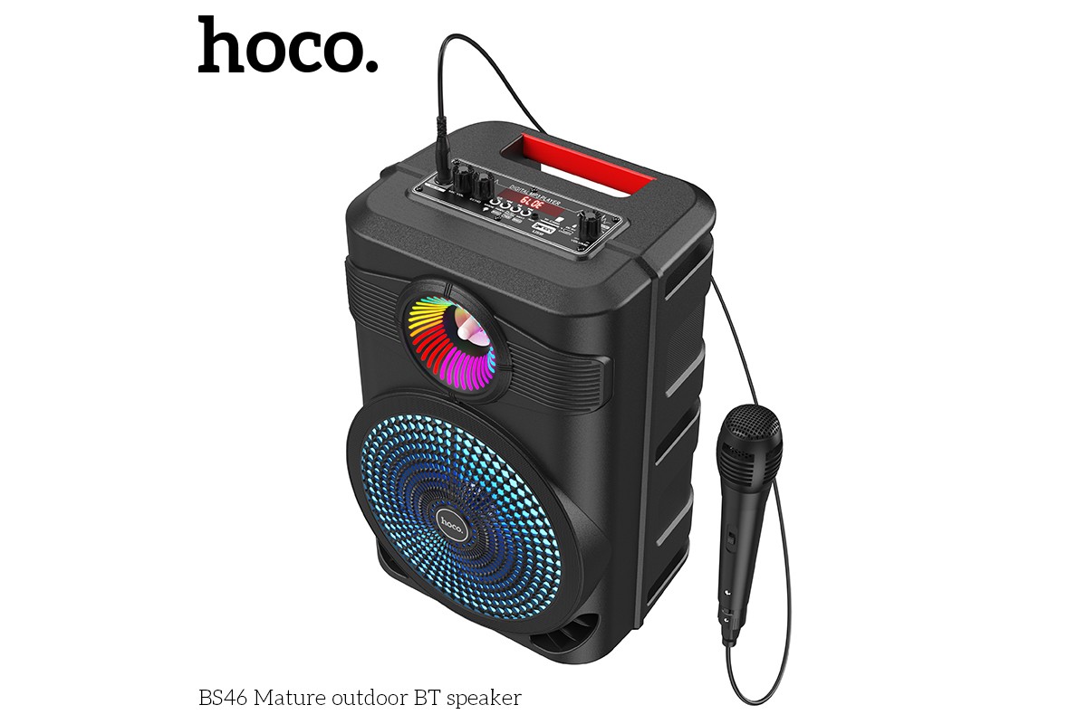 Портативная беспроводная акустика HOCO BS46 Mature outdoor BT speaker цвет черный