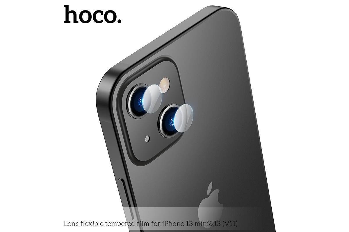Защитное стекло камеры iPhone 13 Mini (5.4) HOCO Lens flexible прозрачное