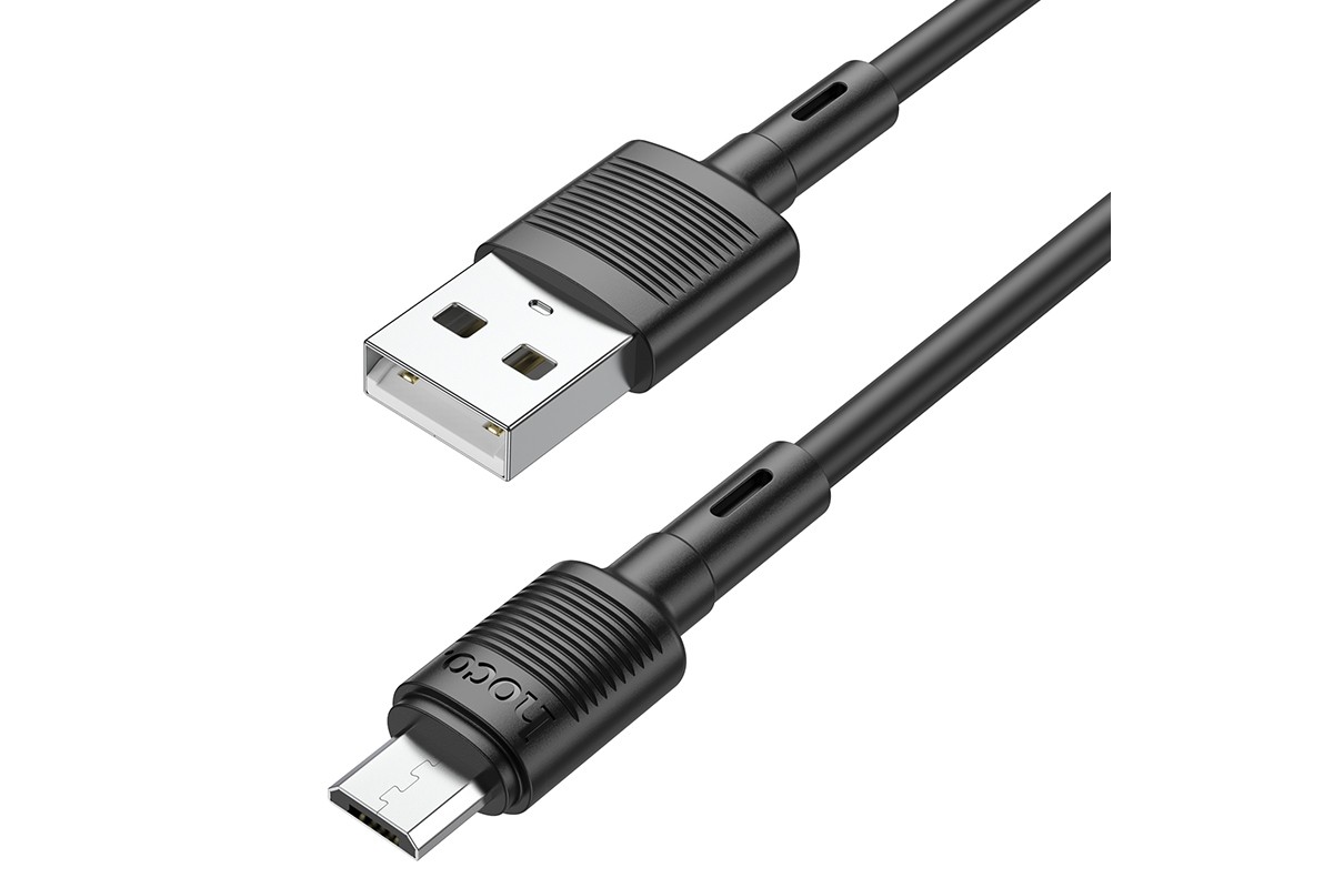 Кабель USB - MicroUSB HOCO X83 черный1м