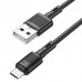 Кабель USB - MicroUSB HOCO X83 черный1м