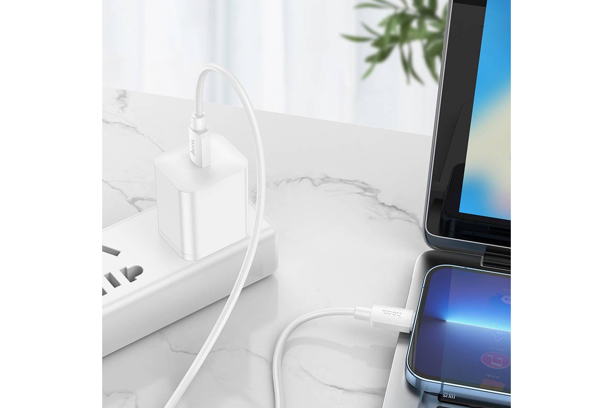Кабель USB Type-C - Lightning HOCO X96 PD20W (белый) 1м