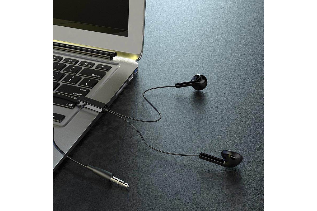 Гарнитура BOROFONE BM40 Sage universal earphones 3.5мм цвет черная