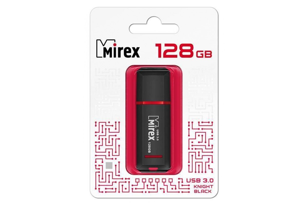 Флешка USB 3.0 Mirex KNIGHT BLACK 128Gb (ecopack)