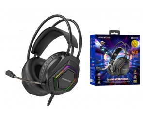 Наушники мониторные проводные с микрофоном BOROFONE BO105 Thunder gaming headphones (черный) 