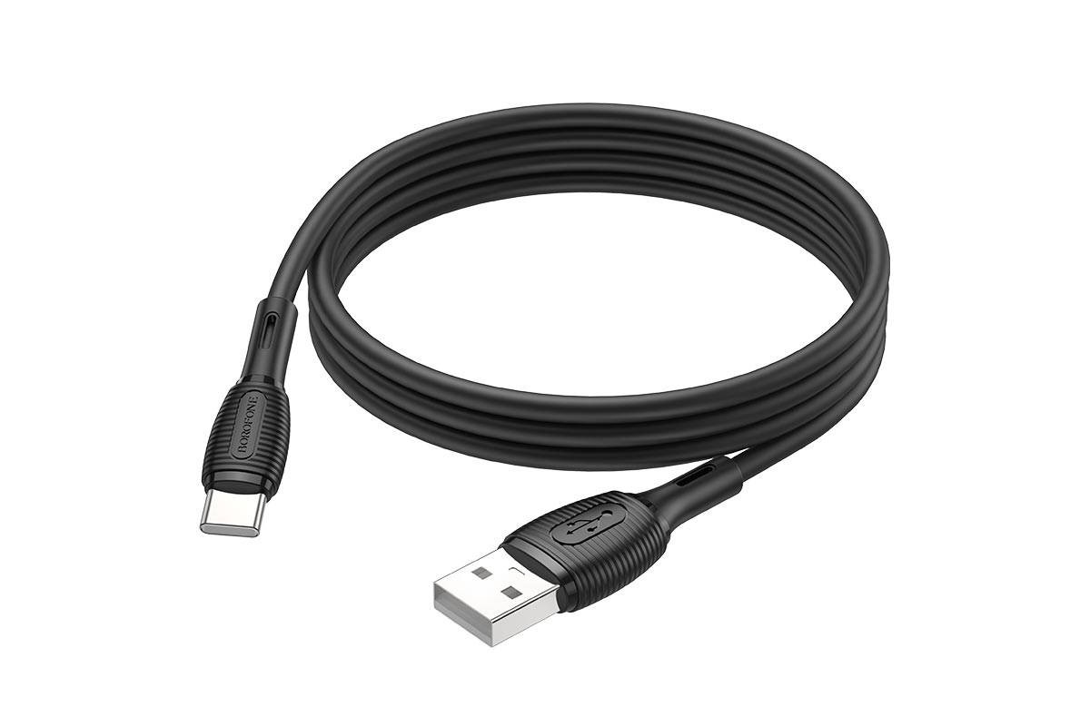 Кабель USB - USB Type-C BOROFONE BX86, 3A (черный) 1м