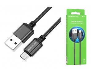 Кабель USB - MicroUSB BOROFONE BX87 2,4A (черный) 1м