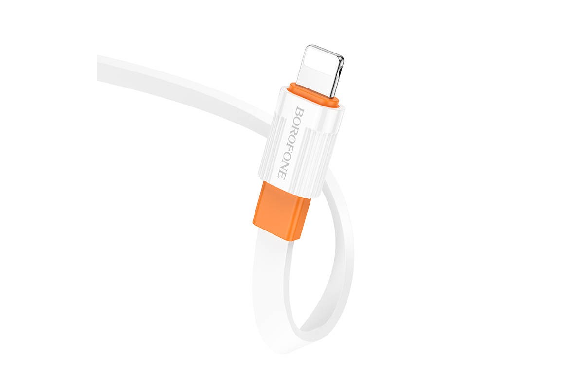 Кабель USB Type-C - Lightning BOROFONE BX89 (бело-оранжевый) 1м