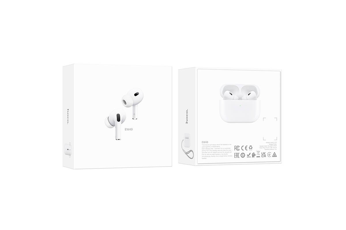 Наушники вакуумные беспроводные HOCO EW49 True wireless stereo headset Bluetooth (белый)