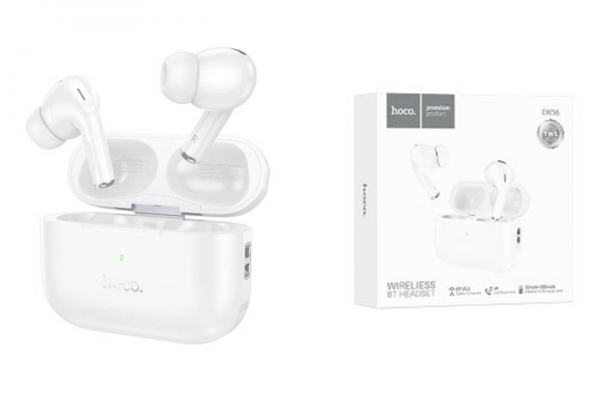 Наушники вакуумные беспроводные HOCO EW56 Generoso true wireless stereo headset Bluetooth (белый)