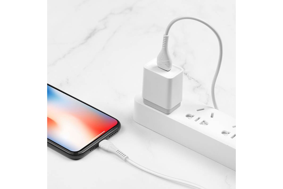 Кабель для iPhone HOCO X37 Cool power charging data cable for Lightning 1м белый