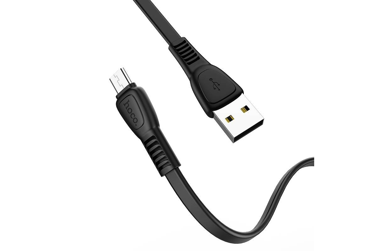 Кабель USB micro USB HOCO X40 Noah charging data cable  1 метр черный