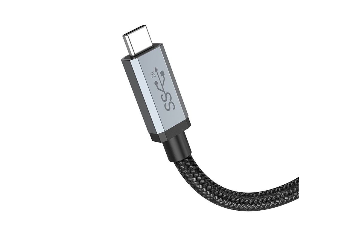 Кабель USB Type-C - USB Type-C HOCO US06, 5A PD100W (черный) 1м USB3.2