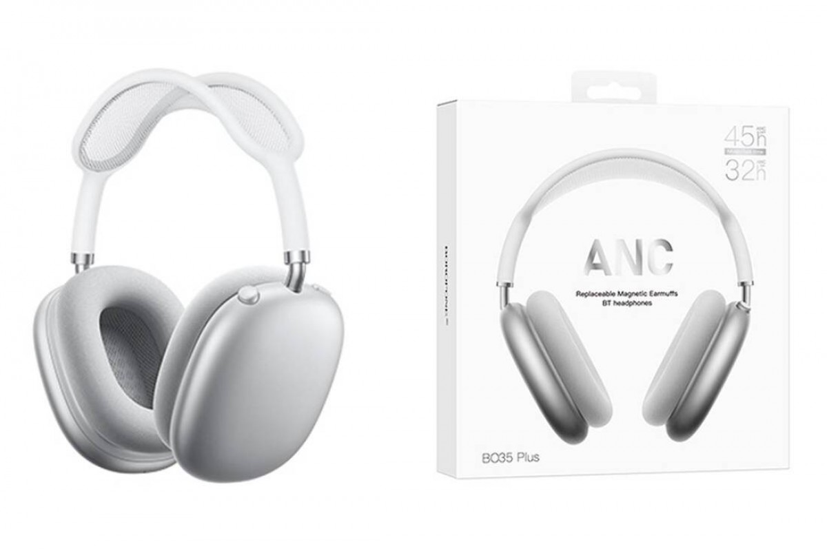 Наушники мониторные беспроводные BOROFONE BO35 Plus Adorable ANC Bluetooth (серебро)