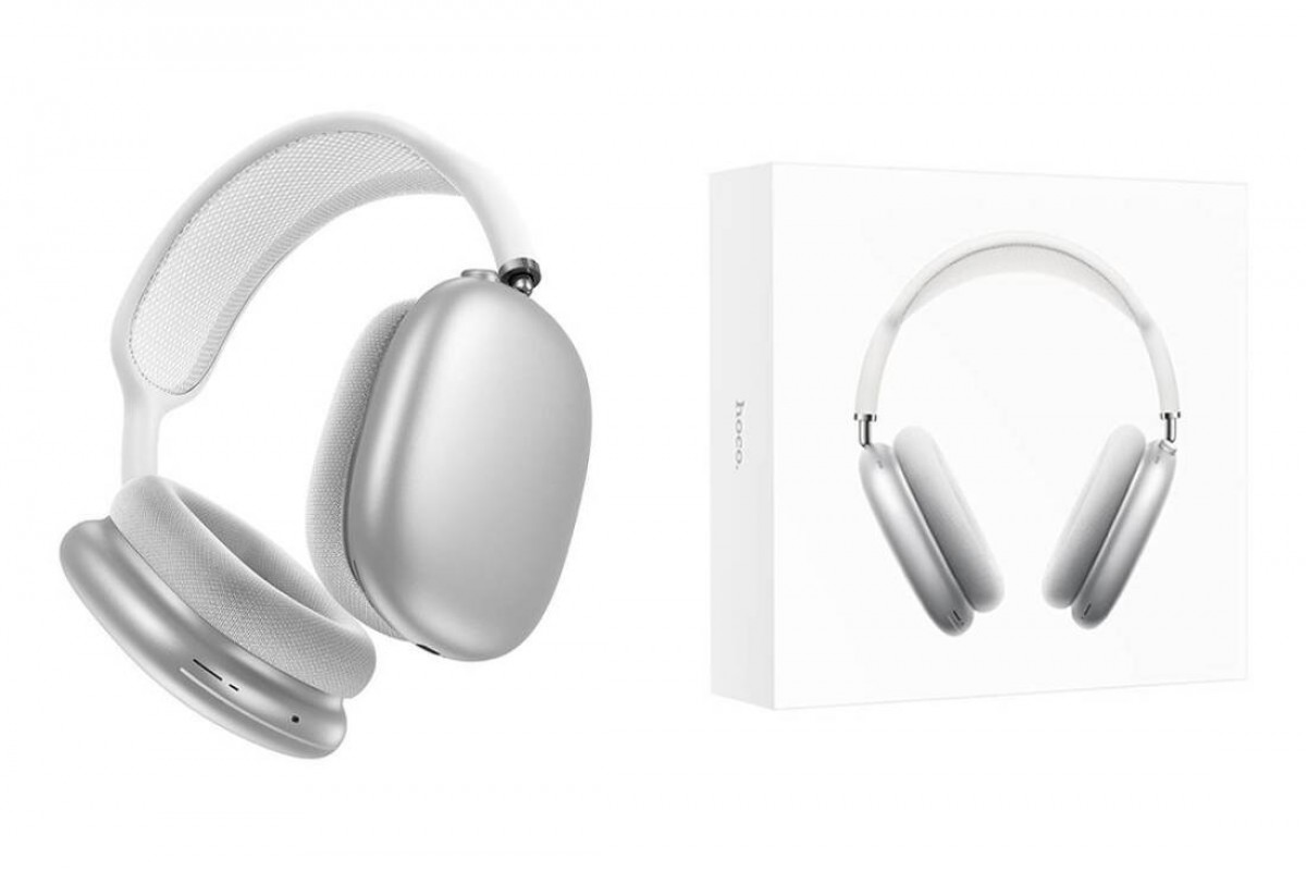 Наушники мониторные беспроводные HOCO W58 ANC Bluetooth (серебро)