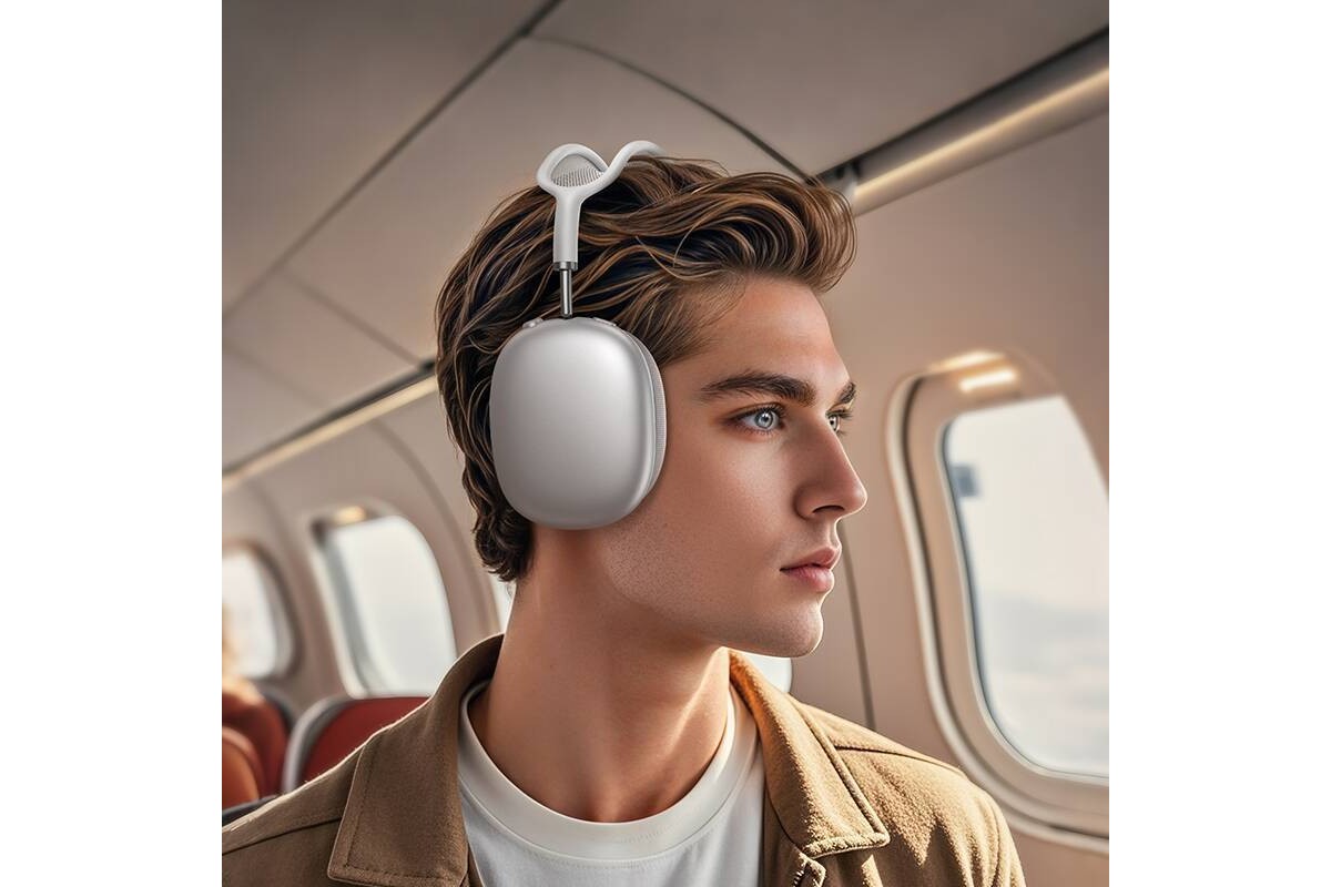 Наушники мониторные беспроводные HOCO W58 ANC Bluetooth (серебро)