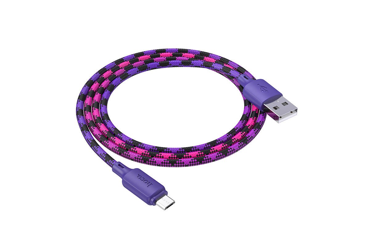 Кабель USB - MicroUSB HOCO X116 Meridian (красный градиент)