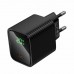 Сетевое зарядное устройство USB-C HOCO CS82A Excellent PD20W зарядное устройство с цифровым дисплеем (черный)