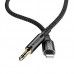 Переходник BOROFONE BL7 (штекер Lightning  - штекер AUX) Digital audio conversion cable черный
