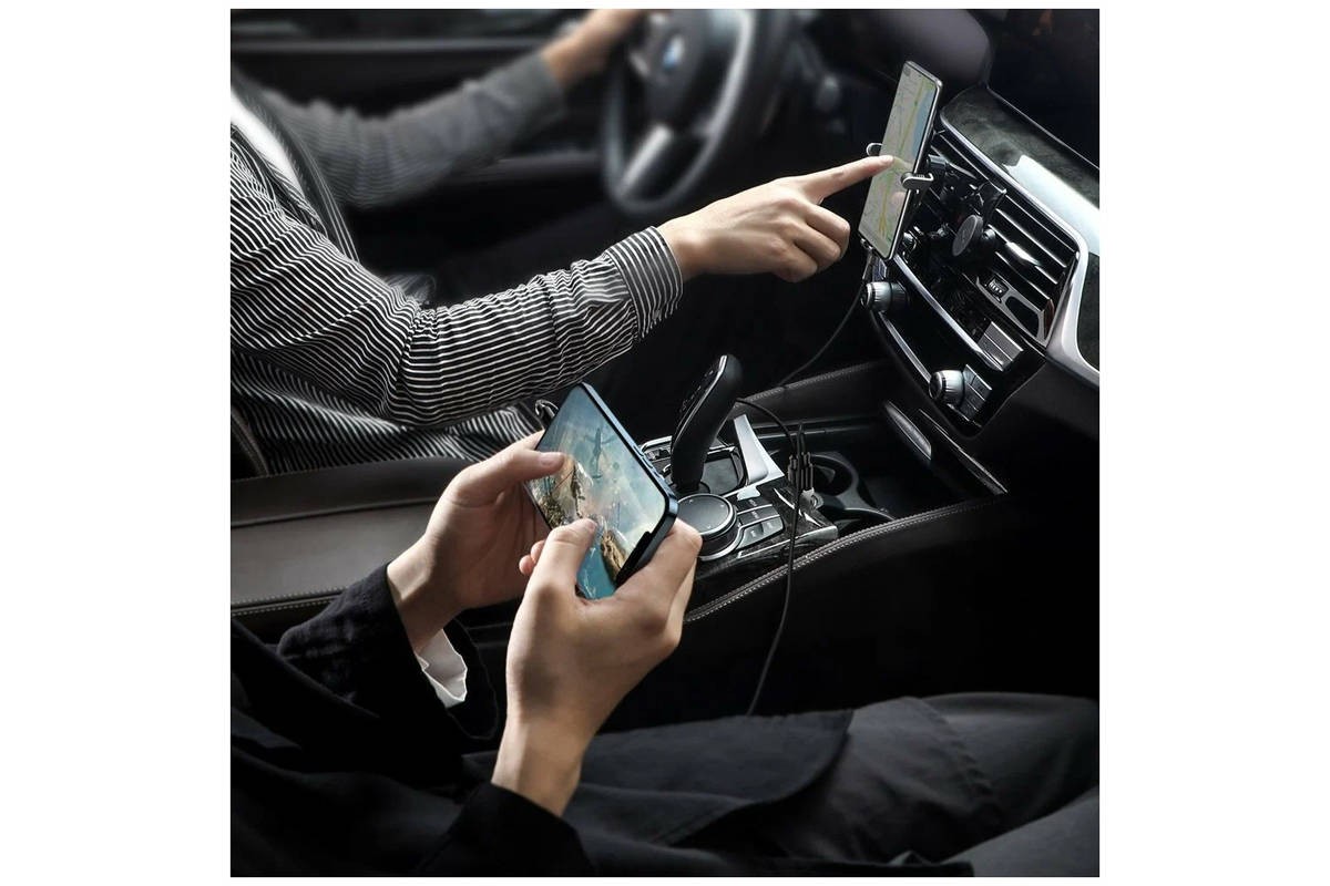 Автомобильное зарядное устройство BASEUS Grain Pro, 2*USB, 4.8A, белый