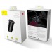 Автомобильное зарядное устройство BASEUS Square metal, 2*USB, 5A, 30 Вт, черный, быстрая зарядка